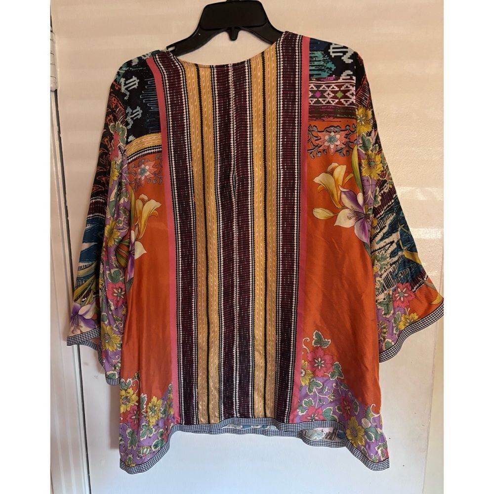 Rare-Johnny Was Kimono silk blouse Size M / NWOT - Picture 3 of 5